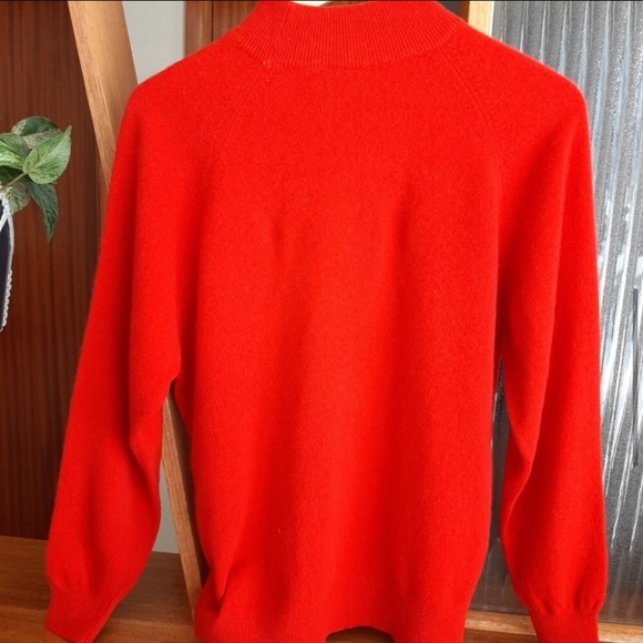 Vintage Mock Neck Red Wool Sweater - Picture 4 of 11